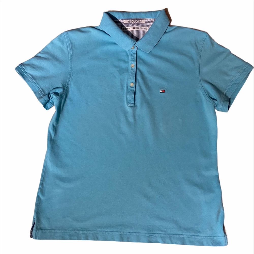 Tommy Hilfiger Women’s Blue Polo Shirt, sz Large